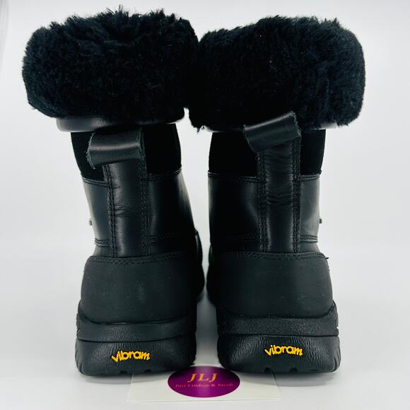 UGG Men\'s Butte Black Waterproof Leather Vibram Winter Snow Boots 5521 Size 9 main image 12